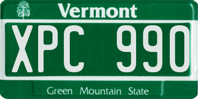 VT license plate XPC990