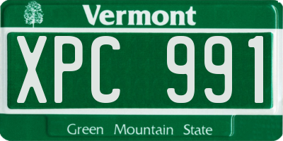 VT license plate XPC991