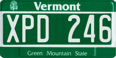 VT license plate XPD246