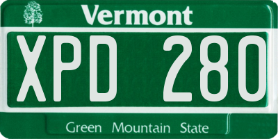 VT license plate XPD280