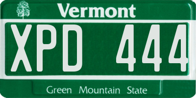 VT license plate XPD444