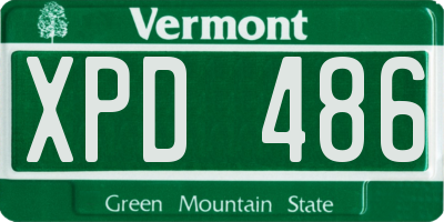 VT license plate XPD486