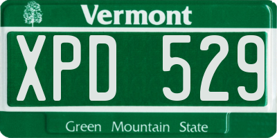 VT license plate XPD529