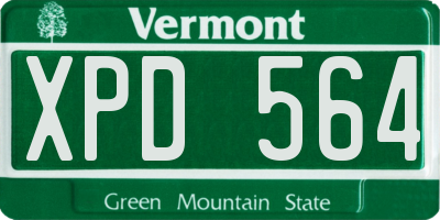 VT license plate XPD564