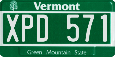 VT license plate XPD571