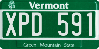 VT license plate XPD591