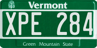 VT license plate XPE284