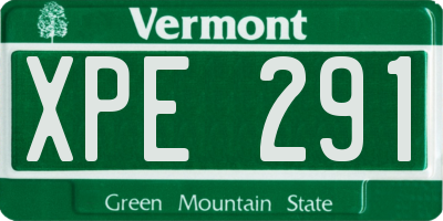 VT license plate XPE291