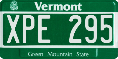 VT license plate XPE295
