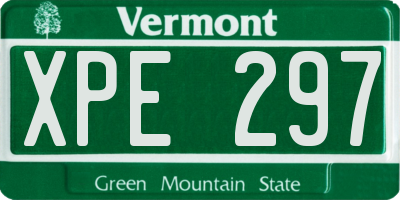 VT license plate XPE297