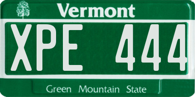 VT license plate XPE444
