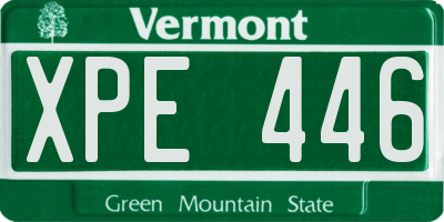 VT license plate XPE446