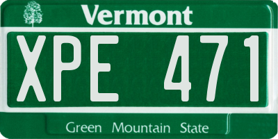 VT license plate XPE471