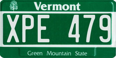 VT license plate XPE479
