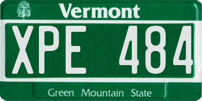 VT license plate XPE484