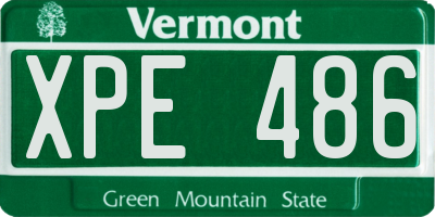 VT license plate XPE486