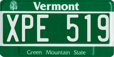 VT license plate XPE519