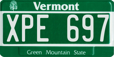 VT license plate XPE697