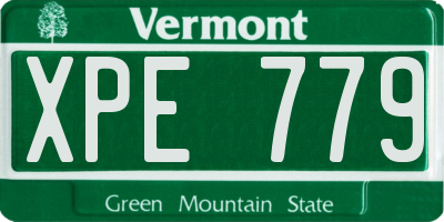 VT license plate XPE779