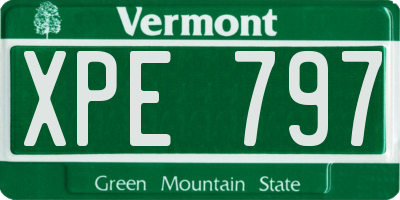 VT license plate XPE797