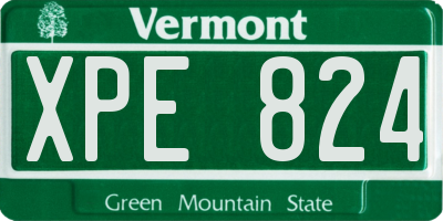 VT license plate XPE824
