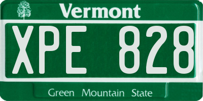 VT license plate XPE828