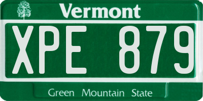 VT license plate XPE879