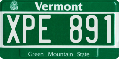 VT license plate XPE891