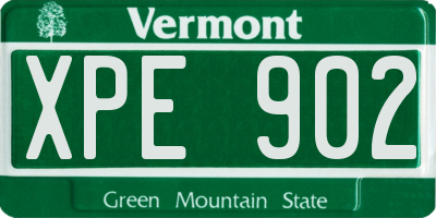 VT license plate XPE902