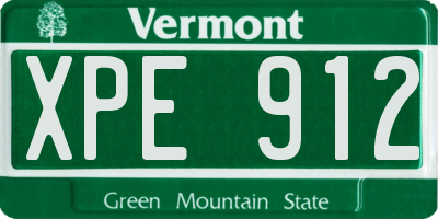 VT license plate XPE912