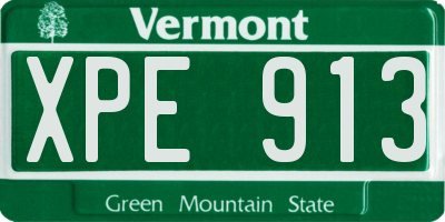 VT license plate XPE913