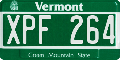 VT license plate XPF264