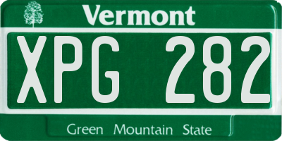 VT license plate XPG282