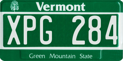 VT license plate XPG284