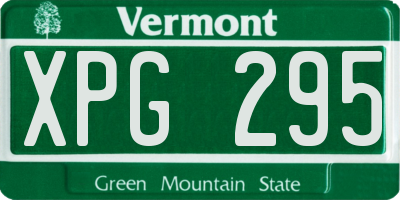 VT license plate XPG295