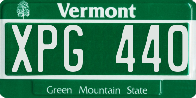 VT license plate XPG440