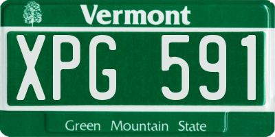 VT license plate XPG591