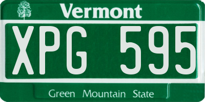 VT license plate XPG595