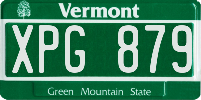 VT license plate XPG879
