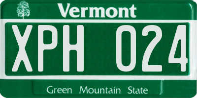 VT license plate XPH024