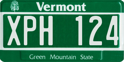 VT license plate XPH124