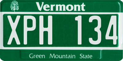 VT license plate XPH134