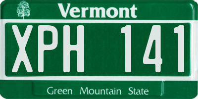 VT license plate XPH141