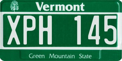 VT license plate XPH145
