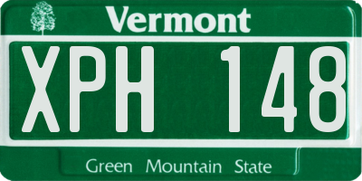 VT license plate XPH148