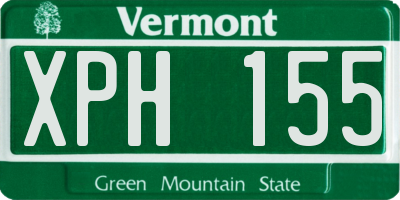 VT license plate XPH155