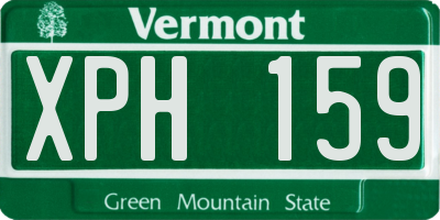 VT license plate XPH159