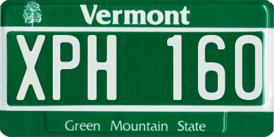 VT license plate XPH160