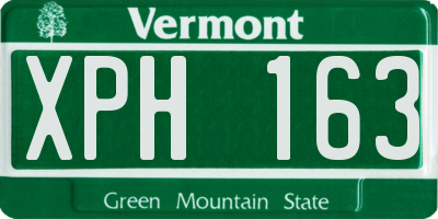 VT license plate XPH163
