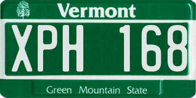 VT license plate XPH168